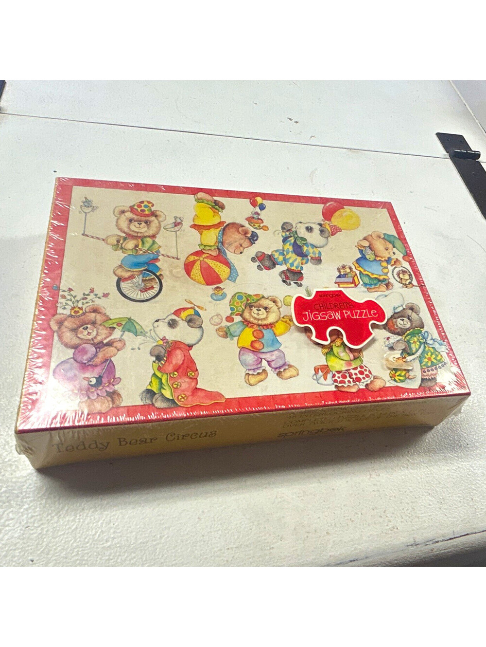 VTG Springbok Teddy Bear Circus Kids Jigsaw Hallmark Puzzle 15pc Interlocking